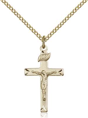 5668GF/18GF <br/>Gold Filled Crucifix Pendant