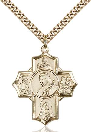 5672GF/24G <br/>Gold Filled Philomena/Ther/Rita/Ant/Jude Pendant