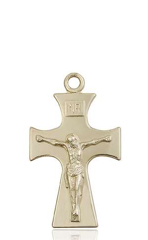 5674KT <br/>14kt Gold Celtic Crucifix Medal