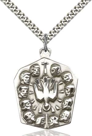 5675SS/24S <br/>Sterling Silver Apostles Pendant