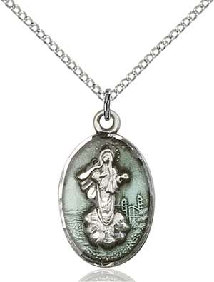 5678ESS/18SS <br/>Sterling Silver O/L of Medugorje Pendant