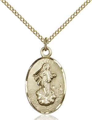 5678GF/18GF <br/>Gold Filled O/L of Medugorje Pendant