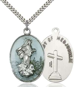 5679ESS/24S <br/>Sterling Silver Medjugorje Pendant