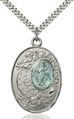5681ESS/24S <br/>Sterling Silver Miraculous Pendant