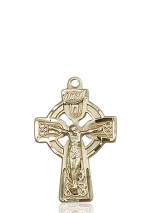 5684KT <br/>14kt Gold Celtic Crucifix Medal