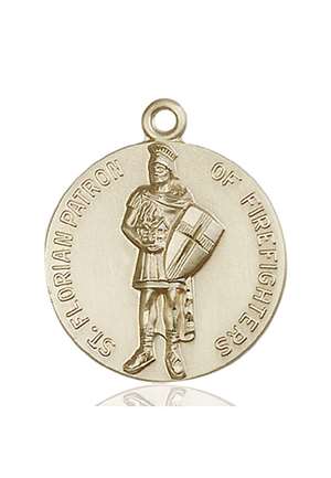5687KT <br/>14kt Gold St. Florain Medal