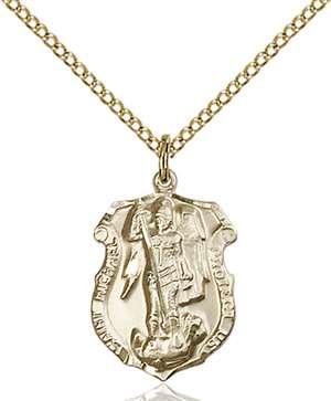 5692GF/18GF <br/>Gold Filled St. Michael the Archangel Pendant