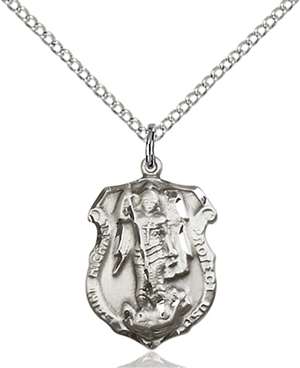 5692SS/18SS <br/>Sterling Silver St. Michael the Archangel Pendant