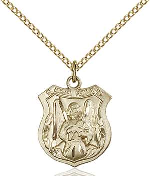 5697GF/18GF <br/>Gold Filled St. Michael the Archangel Pendant