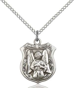 5697SS/18SS <br/>Sterling Silver St. Michael the Archangel Pendant