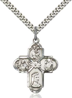 5700SS/24S <br/>Sterling Silver Franciscan 4-Way Pendant