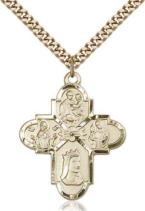 5701GF/24G <br/>Gold Filled Franciscan 4-Way Pendant