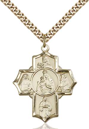 5702GF/24G <br/>Gold Filled O/L of Mount Carmel Pendant