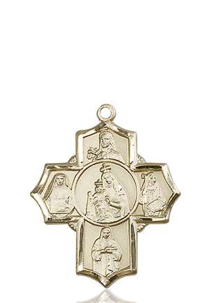 5702KT <br/>14kt Gold O/L of Mount Carmel Medal
