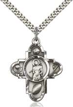 5703SS/24S <br/>Sterling Silver St. Sebastian Pendant