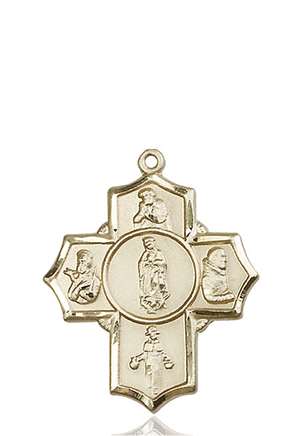 5705KT <br/>14kt Gold Guadalupe/Dieg/Pio/Xav/Nino Medal