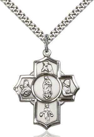 5705SS/24S <br/>Sterling Silver Guadalupe/Dieg/Pio/Xav/Nino Pendan