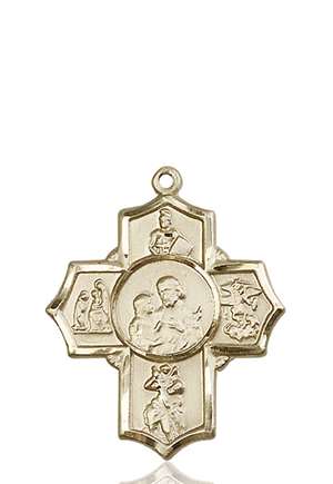 5709KT <br/>14kt Gold 5-Way Firefighter Medal