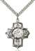 5709SS/24S <br/>Sterling Silver 5-Way Firefighter Pendant
