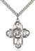 5711SS/24S <br/>Sterling Silver Our Lady 5-Way Pendant