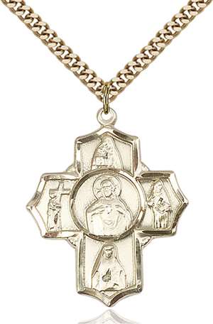 5715GF/24G <br/>Gold Filled Scapular 4-Way Pendant