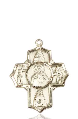 5715KT <br/>14kt Gold Scapular 4-Way Medal