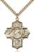 5716GF/24G <br/>Gold Filled Sacred Heart 5-Way Pendant