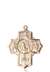 5718KT <br/>14kt Gold Irish 5-Way Medal