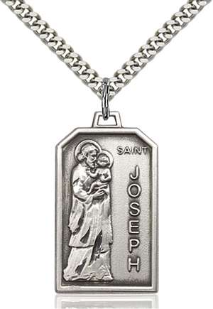 5722SS/24S <br/>Sterling Silver St. Joseph Pendant