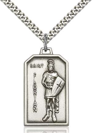 5726SS/24S <br/>Sterling Silver St. Florian Pendant