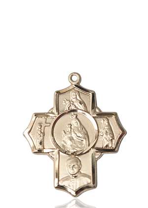 5727KT <br/>14kt Gold Carmelite 4-Way Medal
