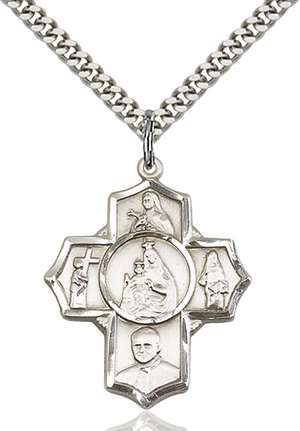 5727SS/24S <br/>Sterling Silver Carmelite 4-Way Pendant