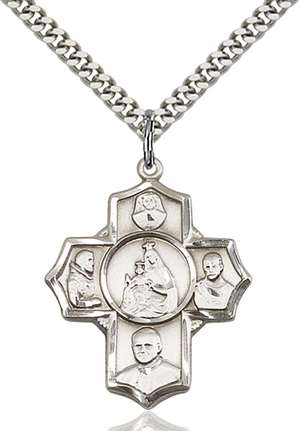 5728SS/24S <br/>Sterling Silver Polish 4-Way Pendant