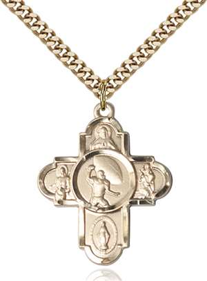 5741GF/24G <br/>Gold Filled 5-Way / Football Pendant