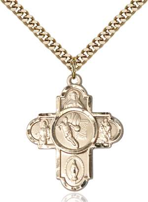 5742GF/24G <br/>Gold Filled 5-Way / Basketball Pendant