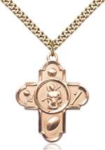 5749GF/24G <br/>Gold Filled 5-WAY/ST. SEBASTIAN Pendant