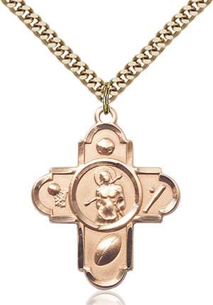 5749GF/24G <br/>Gold Filled 5-WAY/ST. SEBASTIAN Pendant