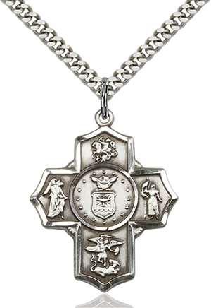 5790SS1/24S <br/>Sterling Silver 5-Way / Air Force Pendant