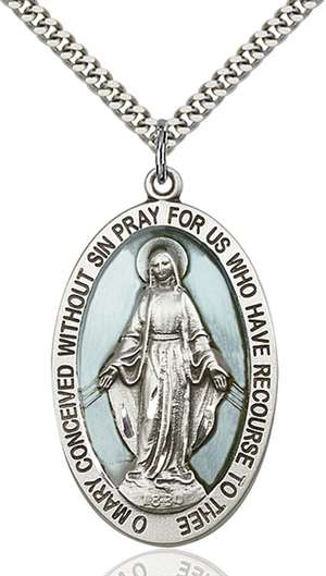 5852ESS/24S <br/>Sterling Silver Miraculous Pendant