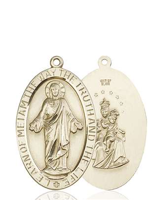 5853KT <br/>14kt Gold Scapular Medal