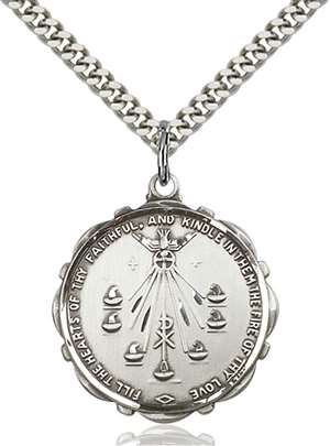 5897SS/24S <br/>Sterling Silver Seven Gifts Pendant