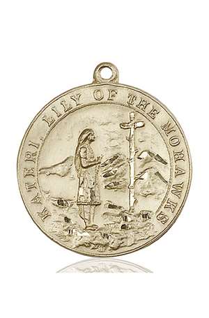 5898KT <br/>14kt Gold St. Kateri Medal