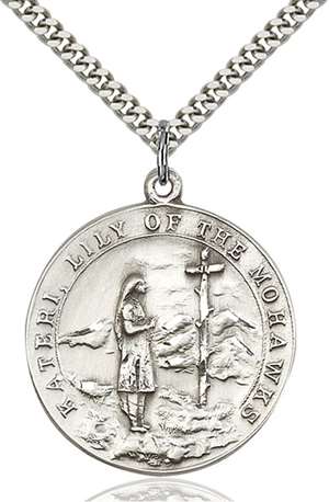 5898SS/24S <br/>Sterling Silver St. Kateri Pendant