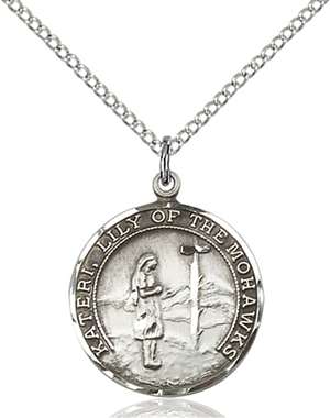 5899SS/18SS <br/>Sterling Silver St. Kateri Pendant