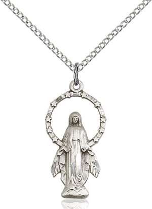 5902SS/18SS <br/>Sterling Silver Miraculous Pendant