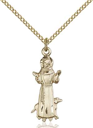 5905GF/18GF <br/>Gold Filled St. Francis Pendant