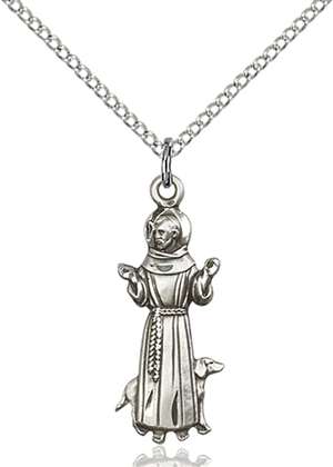 5905SS/18SS <br/>Sterling Silver St. Francis Pendant