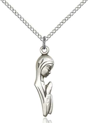 5907SS/18SS <br/>Sterling Silver Madonna Pendant