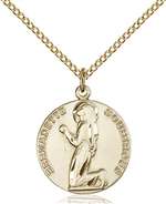 5919GF/18GF <br/>Gold Filled St. Bernadette Pendant