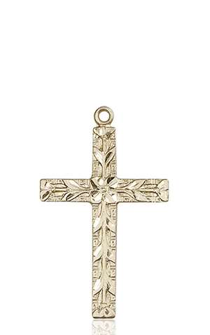 5921KT <br/>14kt Gold Cross Medal